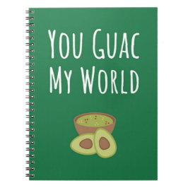 Roliga Guacamole-presenter Grön Avokado Söt Frukt Anteckningsbok