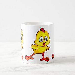 Roliga gula chickar kaffemugg