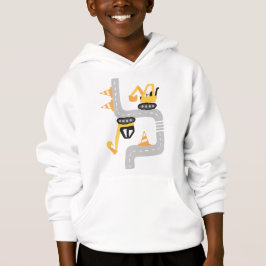 Roliga gula grävmaskiner Barn Maskiner Design T Shirt