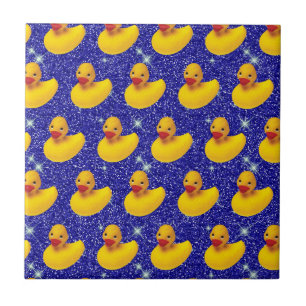Roliga gummiankor Gula Duckie Farm Djurälskare Kakelplatta