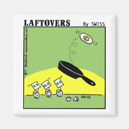 Roliga gymnasttecknadägg Laftovers Magnet