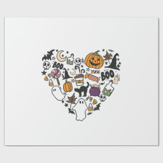 Roliga Halloween-designs Halloween-hjärta Presentpapper
