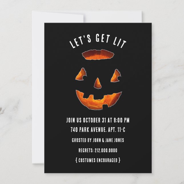 Roliga Halloween-festinvitationer Inbjudningar (Framsida)