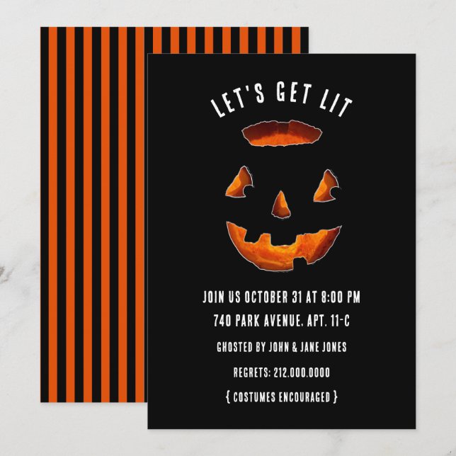 Roliga Halloween-festinvitationer Inbjudningar (Fram/baksida)