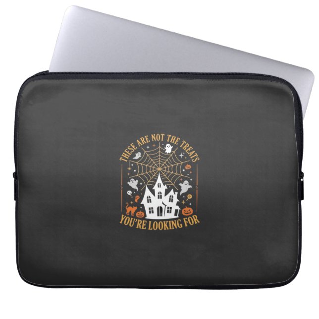 Roliga Halloween-godsaker Spök-hus-design_ Laptop Fodral (Framsidan)