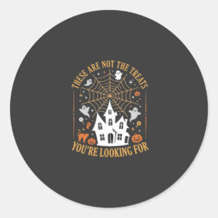 Roliga Halloween-godsaker Spök-hus-design_ Runt Klistermärke