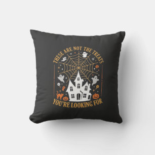 Roliga Halloween-godsaker Spök-husdesign_ Kudde