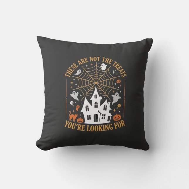 Roliga Halloween-godsaker Spök-husdesign_ Kudde (Framsida)