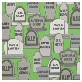Roliga Halloween Gravestones Tyg
