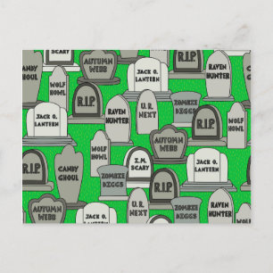 Roliga Halloween Gravestones Vykort