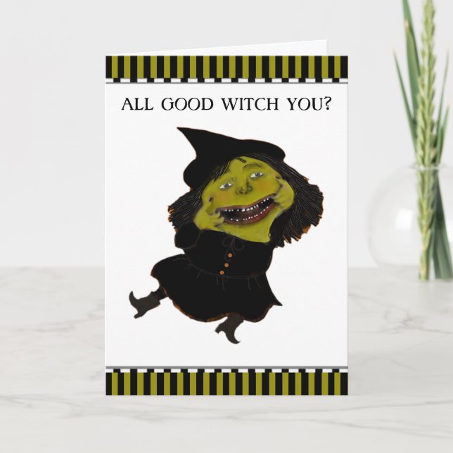 roliga Halloween hälsningkort Kort (Framsida)