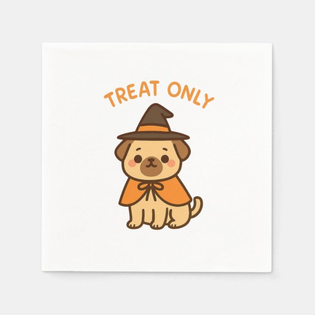Roliga Halloween-papperstallrikar för hundälskare Pappersservett (Framsidan)