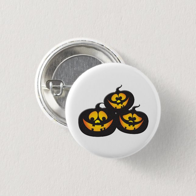 Roliga Halloween-pumpor Knapp (Framsida & baksida)