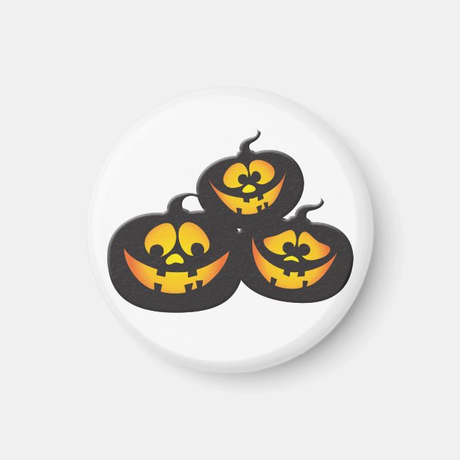 Roliga Halloween-pumpor Magnet (Framsidan)