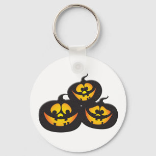 Roliga Halloween-pumpor Nyckelring