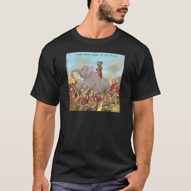 Roliga Hannibal Barca erövrar land T-shirt (Framsida)