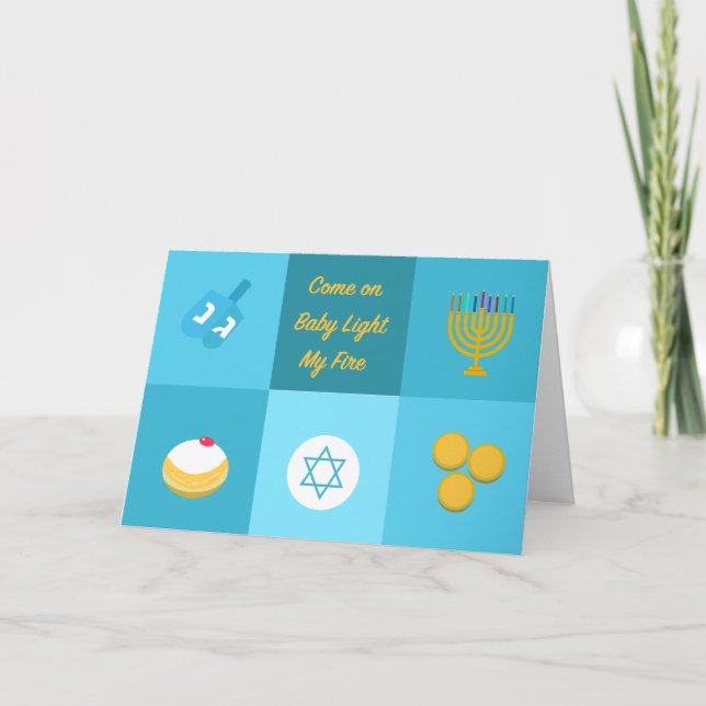 Roliga Hanukkah Helgkort (Framsida)