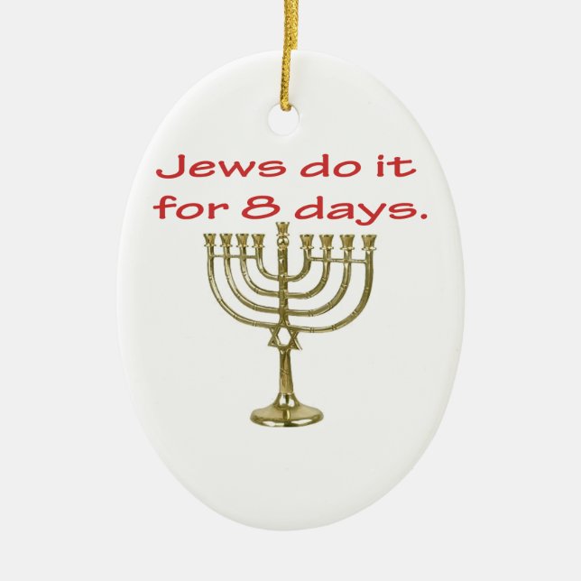 Roliga Hanukkah Julgransprydnad Keramik (Framsidan)