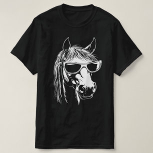 Roliga häst solglasögon , Häst som bär solglasögo T Shirt