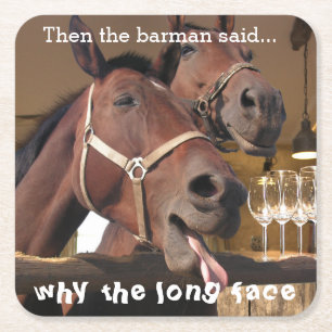 Roliga hästar underlägg papper kvadrat