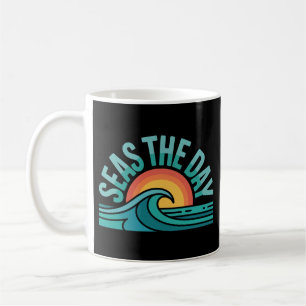 Roliga hav är dagen Retro hav emblem mugg