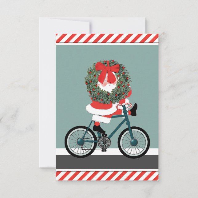 Roliga Hemliga Tomte Julkort Inbjudningar (Framsida)