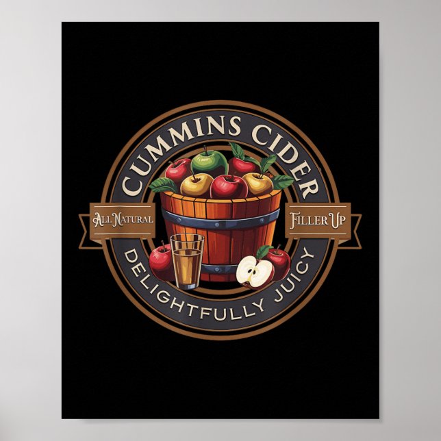 Roliga herrkläder Cummins Cider  Poster (Framsidan)