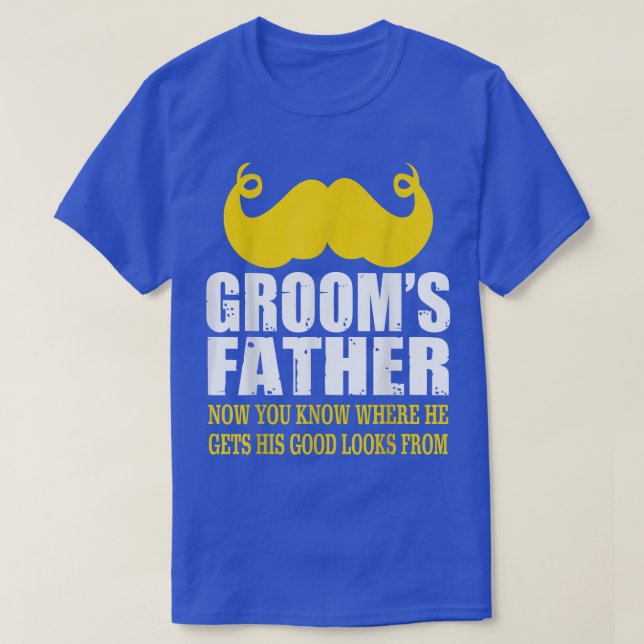 Roliga herrkläder Far till brudgummen Stor present T Shirt (Design framsida)