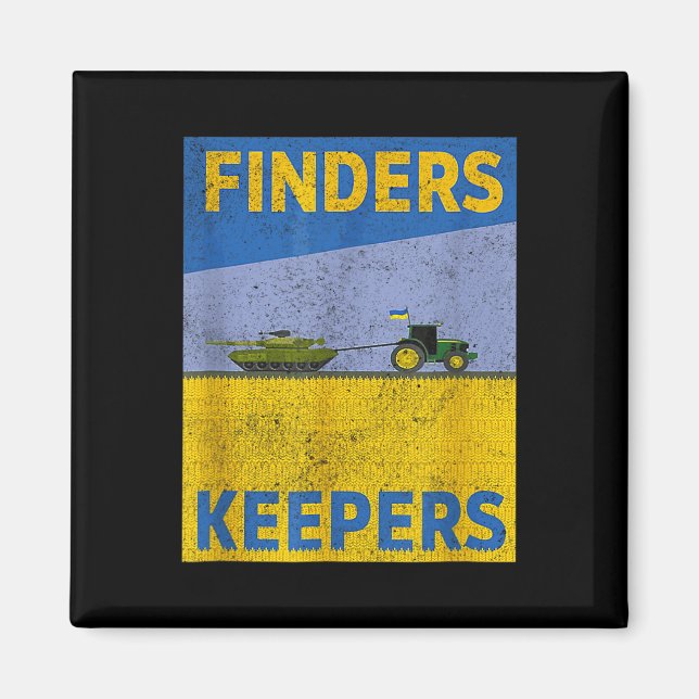 Roliga Hitta-får-behålla Ukraina Flagga Kraft Stöd Magnet (Framsidan)
