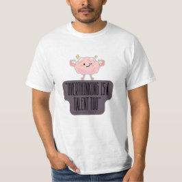 Roliga hjärnkraftkläder för överanalysörer t shirt