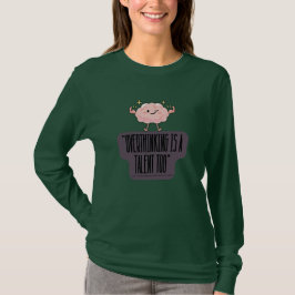 Roliga hjärnkraftskläder för överanalysatorer t shirt