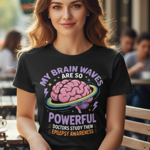 Roliga hjärnvågor Epilepsi Medvetenhet T Shirt