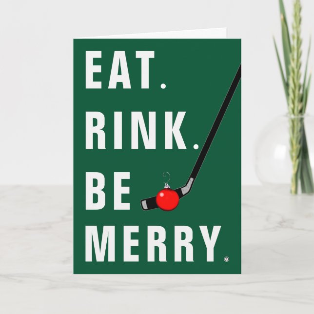 Roliga Hockey Julkort Helgkort (Framsida)