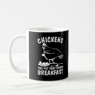 Roliga hönor Sällskapsdjur bajsar Frukost Trädgård Kaffemugg