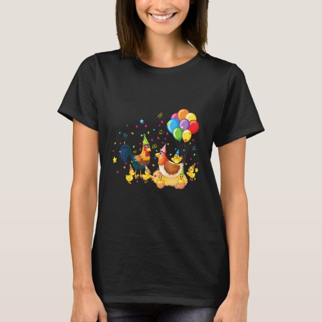 Roliga höns höns motiv t shirt (Framsida)
