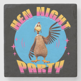 Roliga höns natt kyckling fest humor stenunderlägg