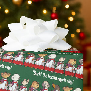 Roliga hund jul sångare Lägg till ditt meddelande  Presentpapper