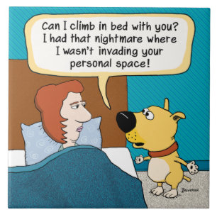 Roliga hund mardröm kakelplatta