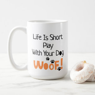 Roliga hundälskare Whimsical typografi Hund Kaffemugg