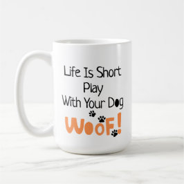 Roliga hundälskare Whimsical typografi Hund Kaffemugg
