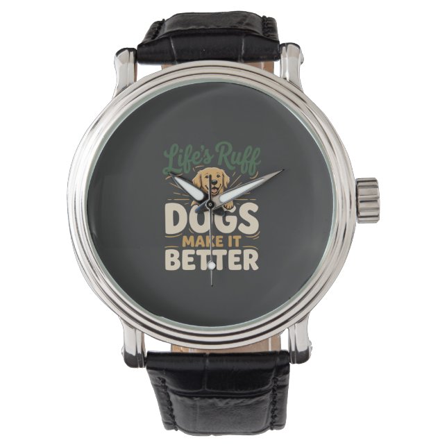 Roliga Hundar Gör Det Bättre Armbandsur (Framsida)