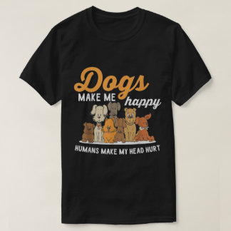 Roliga Hundar Gör Mig Glad Design T Shirt