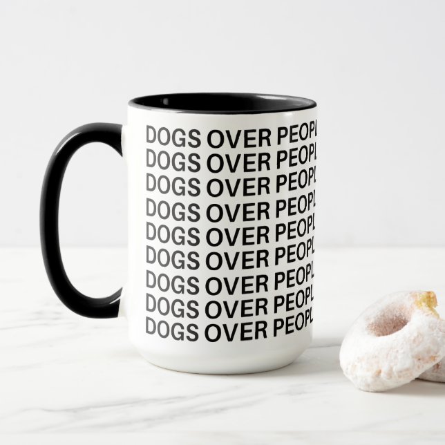 Roliga hundar över människor Kaffe kopp för hundäl (Med munk)