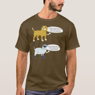 Roliga husdjur beskådar på människaskjortan tee shirt