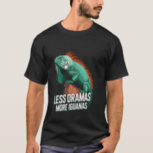 Roliga Iguana Fans Mindre Drama Mer Iguanor Varje T Shirt