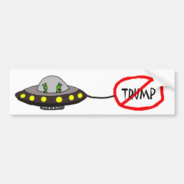 Roliga illegal invandrare mot trumf Cartooon Bildekal (Framsidan)