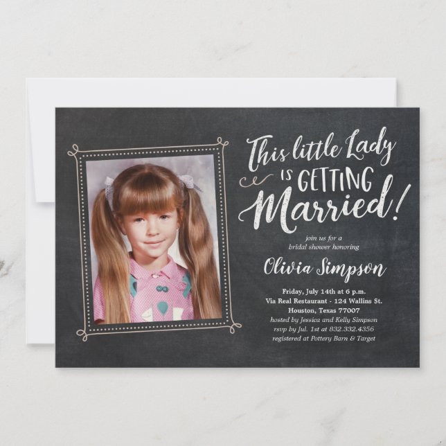 Roliga inbjudningskort för möhippan för gammalt (Framsida)