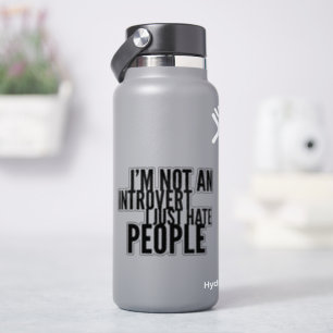 Roliga Introvert T-Shirt Klistermärken