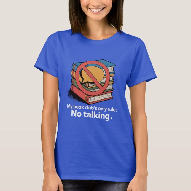 Roliga introvertbokklubbens "Inget snack"-regel T Shirt (Framsida)