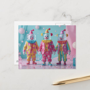Roliga isbitclowner vykort